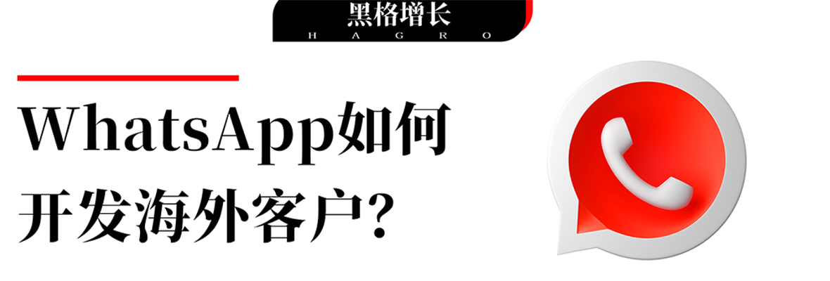 【黑格增长】都2021年了，你还不会用WhatsApp开发客户吗？